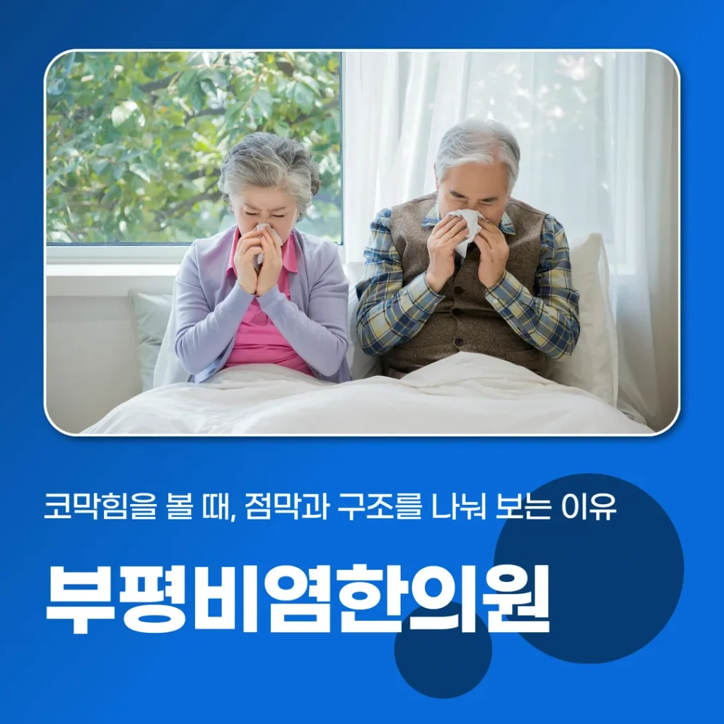 부평비염한의원에서 코막힘을 볼 때, 점막과 구조를 나눠 보는 이유